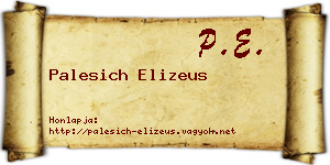 Palesich Elizeus névjegykártya